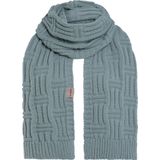 Knit Factory Bobby Gebreide Sjaal Dames & Heren - Herfst- & Wintersjaal - Grof gebreid - Langwerpige sjaal - Wollen Sjaal - Dames sjaal - Heren sjaal - Unisex - Stone Green - Groen - 200x30 cm