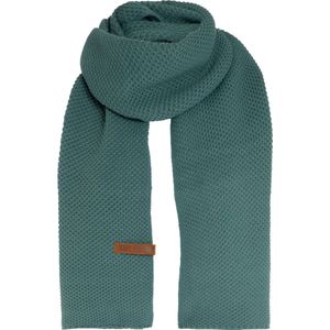 Knit Factory Jazz Gebreide Sjaal Dames & Heren - Groene Wintersjaal - Langwerpige sjaal - Wollen sjaal - Heren sjaal - Dames sjaal - Laurel - 200x30 cm