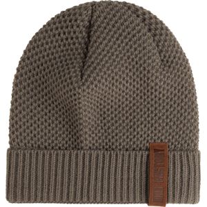 Knit Factory Jazz Gebreide Muts Heren & Dames - Beanie hat - Cappuccino - Warme bruine Wintermuts - Unisex - One Size