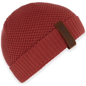 Knit Factory Jazz Gebreide Muts Heren & Dames - Beanie hat - Baked Apple - Warme rode Wintermuts - Unisex - One Size