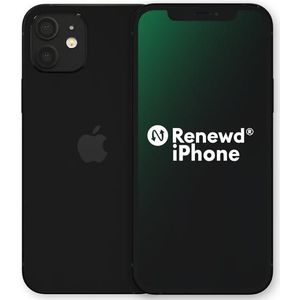 Renewd iPhone 12 (128 GB, Zwart, 6.10"", Hybride dubbele SIM + eSIM, A / Als nieuw), Tweedehands mobiele telefoons, Zwart