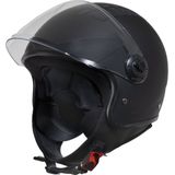 VINZ Como Jethelm ECE 22.06 goedgekeurde Scooterhelm | Scooter Helm Snorfiets | Motorhelm - Mat Zwart