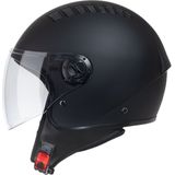 VINZ Como Jethelm ECE 22.06 goedgekeurde Scooterhelm | Scooter Helm Snorfiets | Motorhelm - Mat Zwart