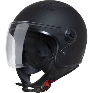 VINZ Como Jethelm ECE 22.06 goedgekeurde Scooterhelm | Scooter Helm Snorfiets | Motorhelm - Mat Zwart