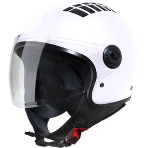 VINZ Como Jethelm ECE 22.06 goedgekeurde Scooterhelm | Scooter Helm Snorfiets | Motorhelm - Wit