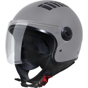 VINZ Como Jethelm ECE 22.06 goedgekeurde Scooterhelm | Scooter Helm Snorfiets | Motorhelm - Titanium