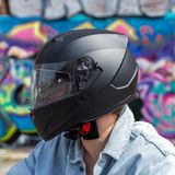 VINZ Kennet - Integraalhelm - Mat Zwart - Lichtgewicht - ECE 22.06 Goedkeuring