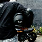 VINZ Kioto Streetfighter Helm / Jethelm / Scooterhelm / Motorhelm Titanium