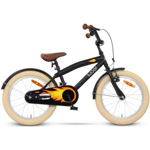 SJOEF Cruise Jongensfiets 18 inch - Mat Zwart