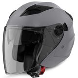 VINZ Calobra Jethelm Met Zonnevizier / Motorhelm / Scooterhelm - Mat Titanium