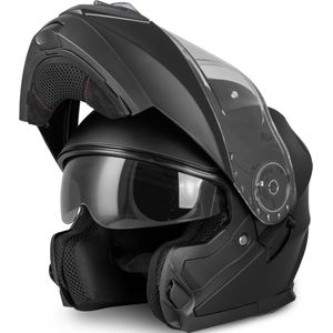 VINZ Santos - Systeemhelm - Zwart - ABS - ECE 22.06 goedgekeurd