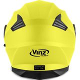 VINZ Santos Systeemhelm met Zonnevizier | Scooterhelm & Motorhelm & Brommerhelm | ECE 22.06 goedgekeurd | Lichtgewicht 1600 gram | Inclusief Opbergzak | Fluor Geel - M