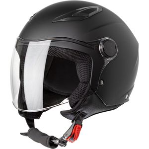 VINZ Magic Scooterhelm Kinderen | Kinderhelm voor Scooter & Motor & Brommer & Snorfiets | ECE 22.06 goedgekeurd | Lichtgewicht 1000 gram | Inclusief Opbergzak | Mat Zwart - YXL
