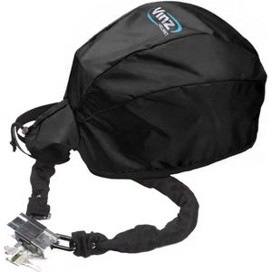 VINZ Crest Helmtas / Helmhoes incl. uitsparing voor slot | Voor motor / scooter / brommer helm - Zwart