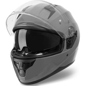 VINZ Kennet Integraalhelm met Zonnevizier | Scooterhelm & Motorhelm & Brommerhelm | Voor Heren & Dames | ECE 22.06 goedgekeurd | Lichtgewicht 1500 gram | Inclusief Opbergzak | Nardo Grey - XXL