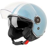 VINZ - Arenas - Jethelm - Licht Blauw - ECE 22.06 goedgekeurd - Lichtgewicht 1200 gram