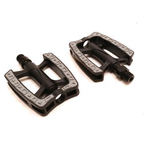 Falkx xero pedalen 9/16". kunststof huis, anti-slip, zwart.
