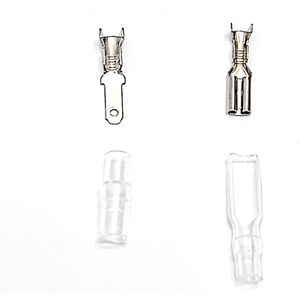 Falkx Dynamo koplamp stekker set - 10 sets - mannetje/vrouwtje - inclusief seals - zwart