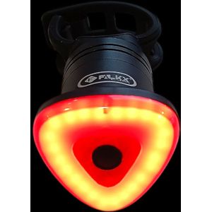 Falkx LED fietsachterlicht - remfunctie - USB-oplaadbaar - 2 montagebeugels - waterdicht - 40 uur gebruikstijd
