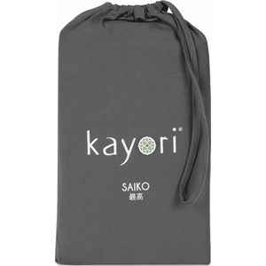 Split Topper Hoeslaken Kayori Saiko Antracite (Jersey)-180 x 220 cm