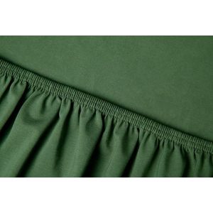 Kayori Saiko Splittopper Hoeslaken Premium Jersey - 140-160x200-220cm - Matrasdikte 12 cm - Biologisch Katoen - Donkergroen