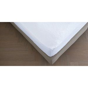 Topper Molton Hoeslaken Kayori Saiko Wit (Katoen)-120 x 220 cm