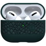 Njord Collections AirPods Pro Hoesje / Airpods Pro Case - Beschikt over Hoogwaardig Zalmleer - Ondersteunt draadloos laden - Beschermt tegen krassen en stoten - Duurzaam materiaal - Groen