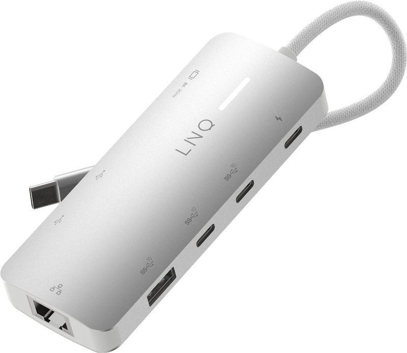 LINQ - Connects 8-in-1 Pro Studio-C Hub - Multiport - Zwart - 8K HDMI - 2.5GbE Ethernet