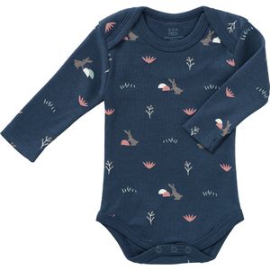 Fresk - Romper met Lange Mouwen - Blauw - Rabbit Mood Indigo - Biologisch Katoen