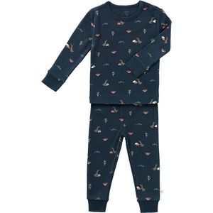 Fresk - Rabbit Mood Indigo - Pyjama - Blauw - 2-delig - Biologisch Katoen