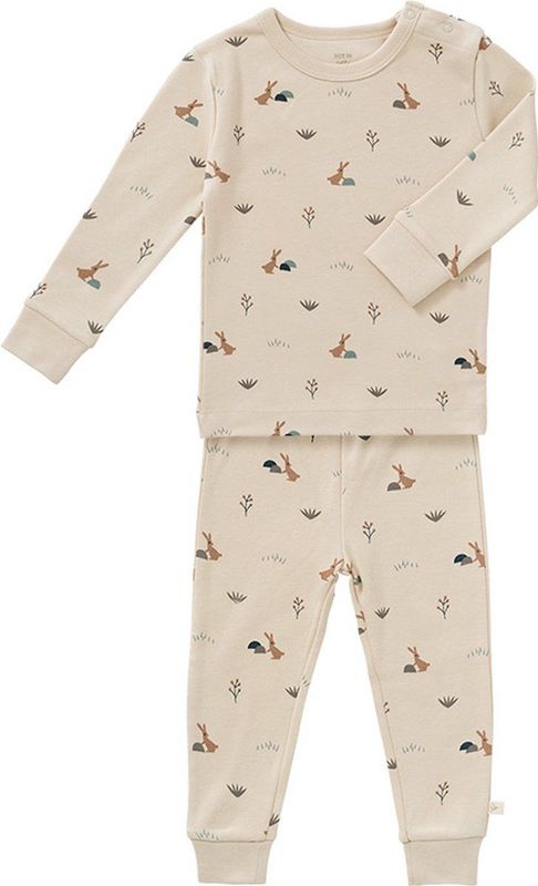 Fresk - Pyjama - 2-delig - Zandkleurig - Biologisch Katoen - Rabbit Sandshell