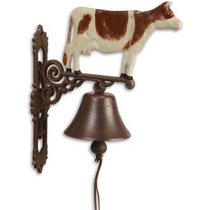 Maddeco - gietijzeren deurbel - bruine koe