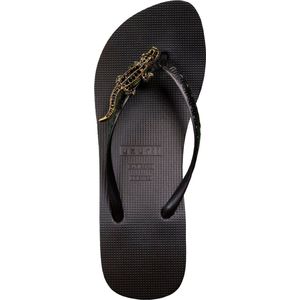 Uzurii - Black Crocodile Switch High Heel - Dames Slippers - Zwart - Kunststof