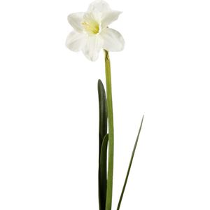 Viv! Home Luxuries Narcis - zijden bloem - wit - 57cm