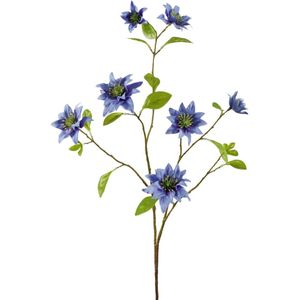 Viv! Home Luxuries Clematis - zijden bloem - blauw - 92cm