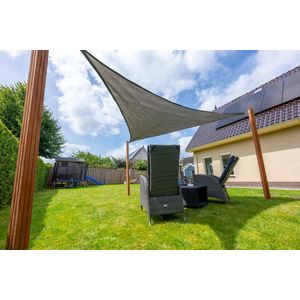 Wovar Schaduwdoek Driehoek 400 x 400 x 400 cm Grijs | 320gr/m2 | Premium Schaduwdoeken | Schaduwdoek Driehoek