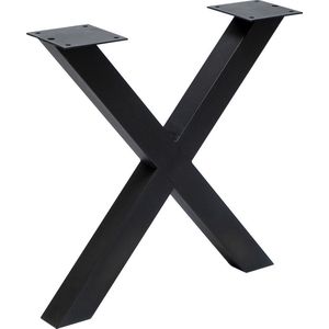 Bronx71® Tafelonderstel X-Frame metaal zwart (set van 2)