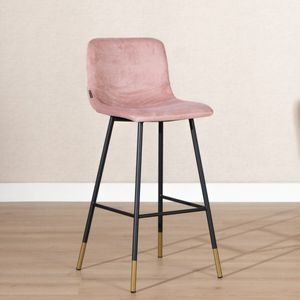 Bronx71® Velvet barkruk Mikky roze 65-78 cm