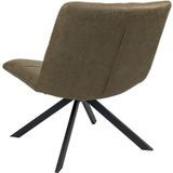 Industriële Fauteuil Eevi Olijfgroen Eco-leer