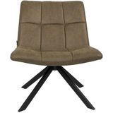 Industriële Fauteuil Eevi Olijfgroen Eco-leer