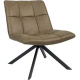 Industriële Fauteuil Eevi Olijfgroen Eco-leer