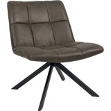 Industriële fauteuil Eevi antraciet eco-leer