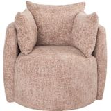 Fauteuil Ruby chenille stof roze