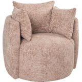 Fauteuil Ruby chenille stof roze