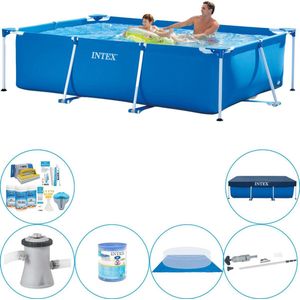 Intex Frame Pool Rechthoekig 260x160x65 cm - Zwembad Inclusief Accessoires