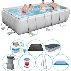 Power Steel Rechthoek 404x201x100 cm - Zwembad Combinatie Set