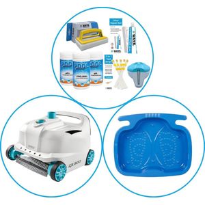 Zwembad Accessoirepakket 3-delig - WAYS Onderhoudspakket & Automatische Zwembad stofzuiger Deluxe & Voetenbad