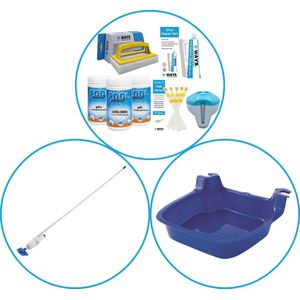 WAYS - Zwembad Accessoirepakket 3-delig - WAYS Onderhoudspakket & Zwembad stofzuiger & Voetenbad