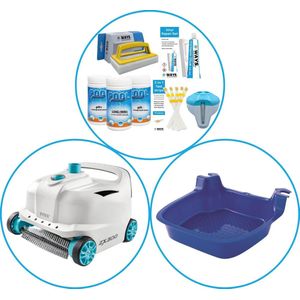 WAYS - Zwembad Accessoirepakket 3-delig - WAYS Onderhoudspakket & Automatische Zwembad stofzuiger Deluxe & Voetenbad