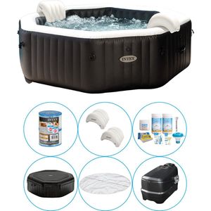 Intex - Jet & Bubble Deluxe - Jacuzzi - 218 x 71 cm - Zwart - Inclusief Onderhoudspakket